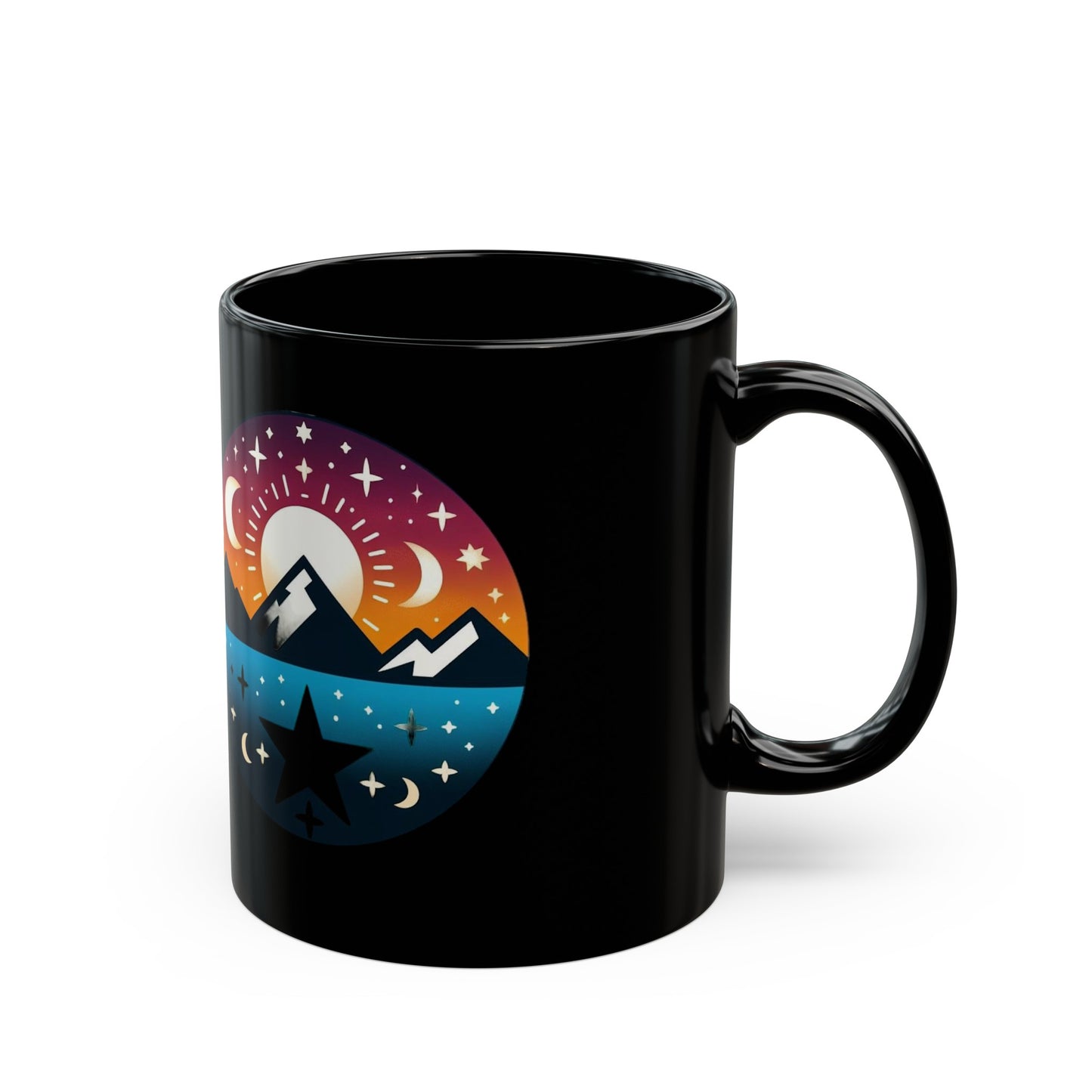 11oz, 15oz All Black Mug
