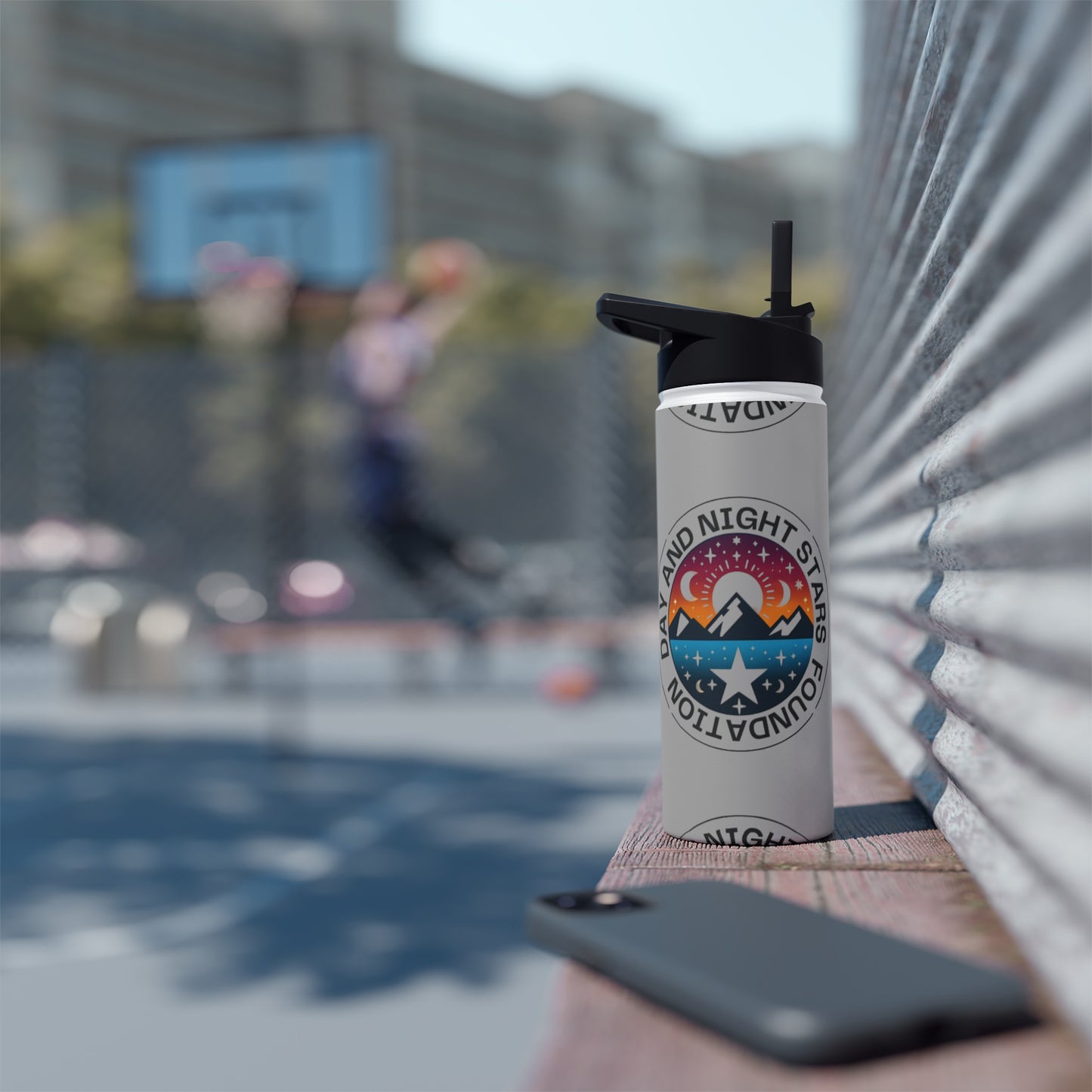 A Stainless-Steel Water Bottle, Standard Lid