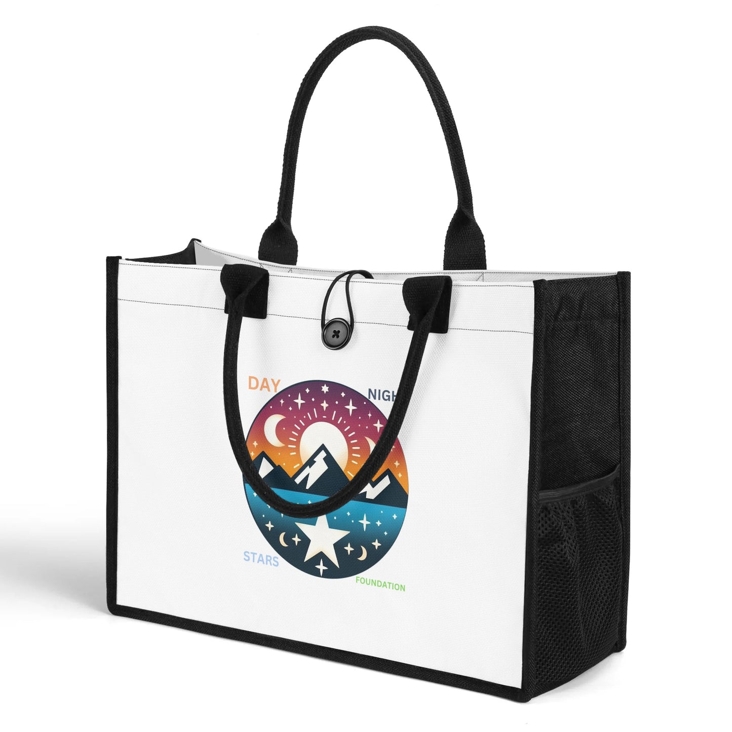 A standard All-Over Print Canvas Tote Bag（2 layers）