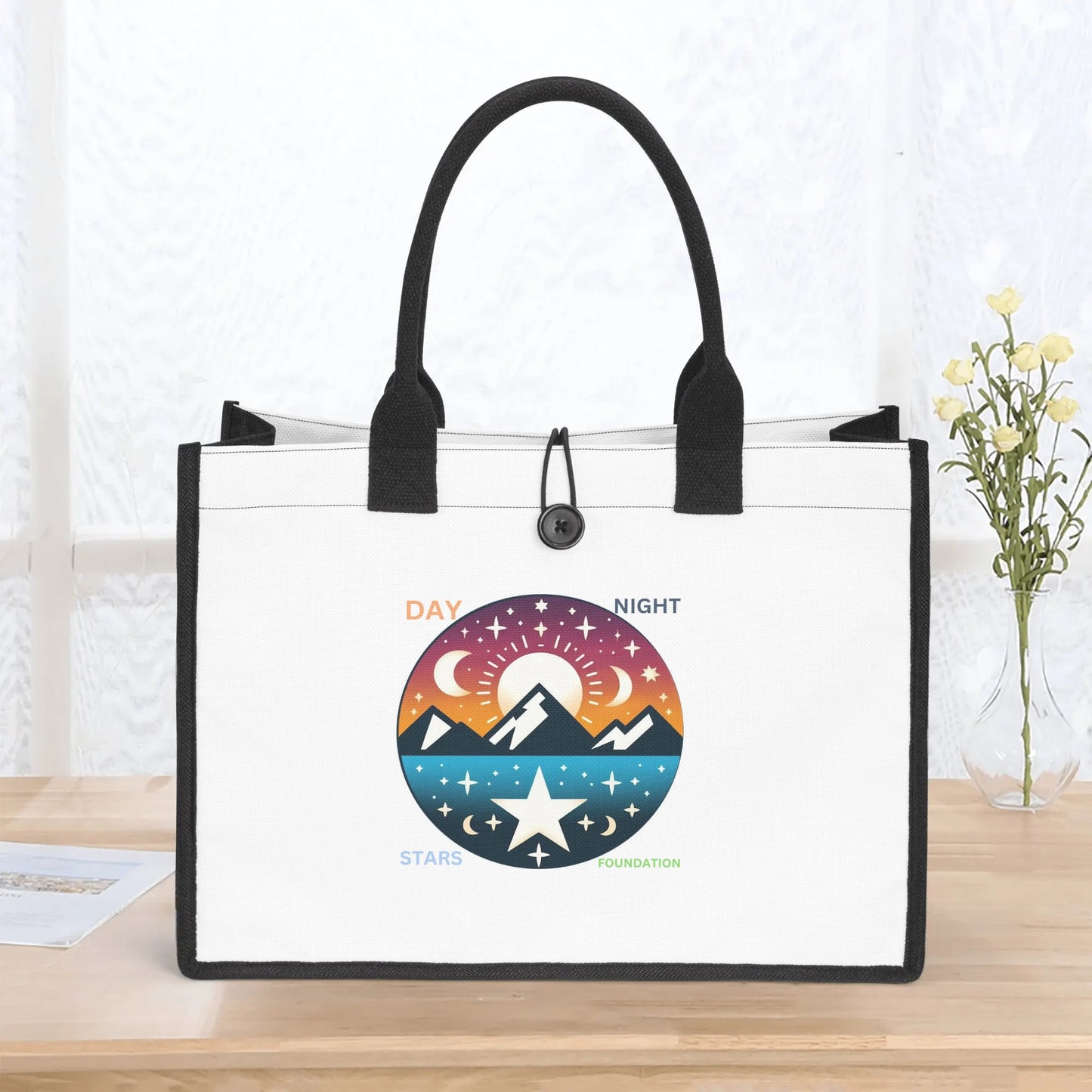 A standard All-Over Print Canvas Tote Bag（2 layers）