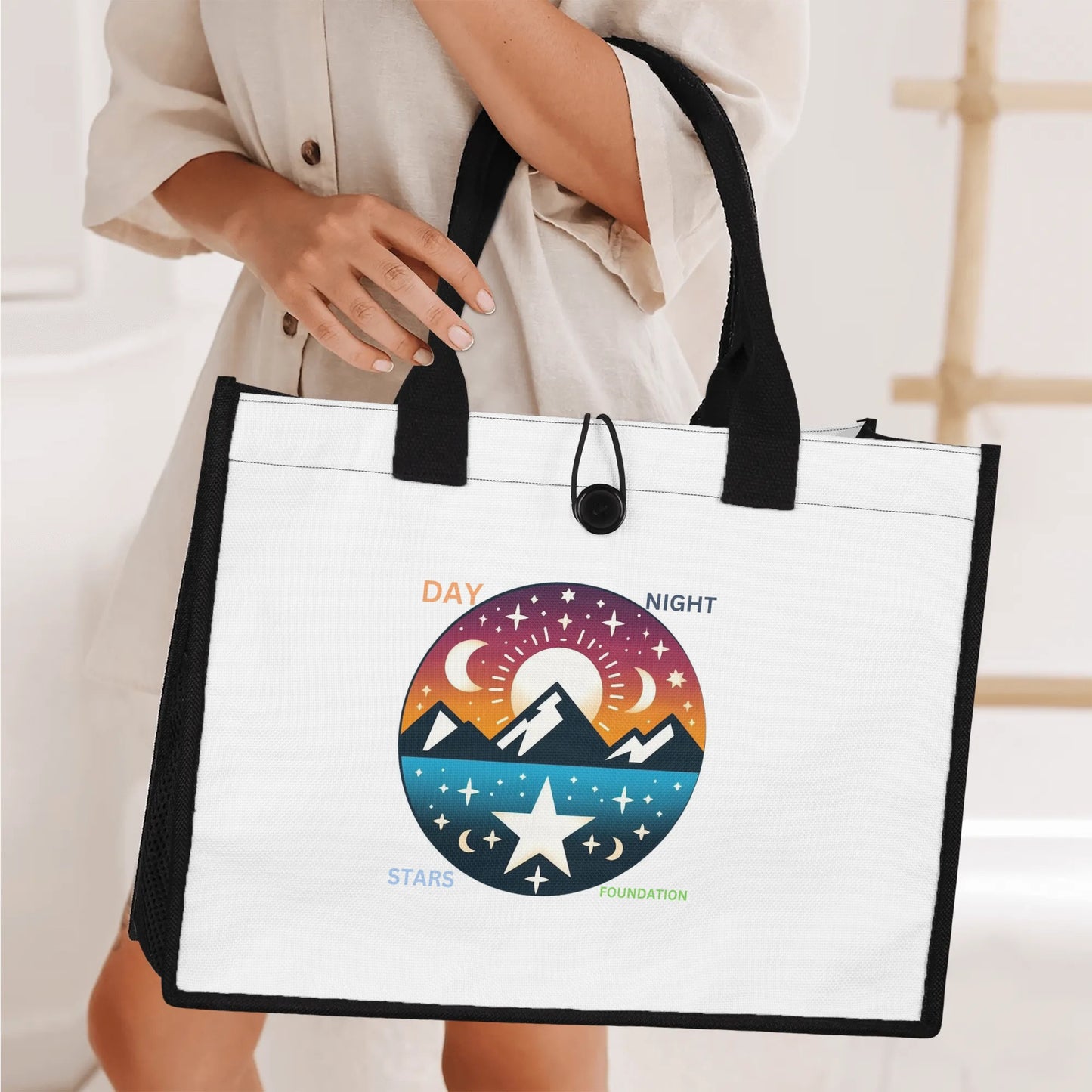 A standard All-Over Print Canvas Tote Bag（2 layers）