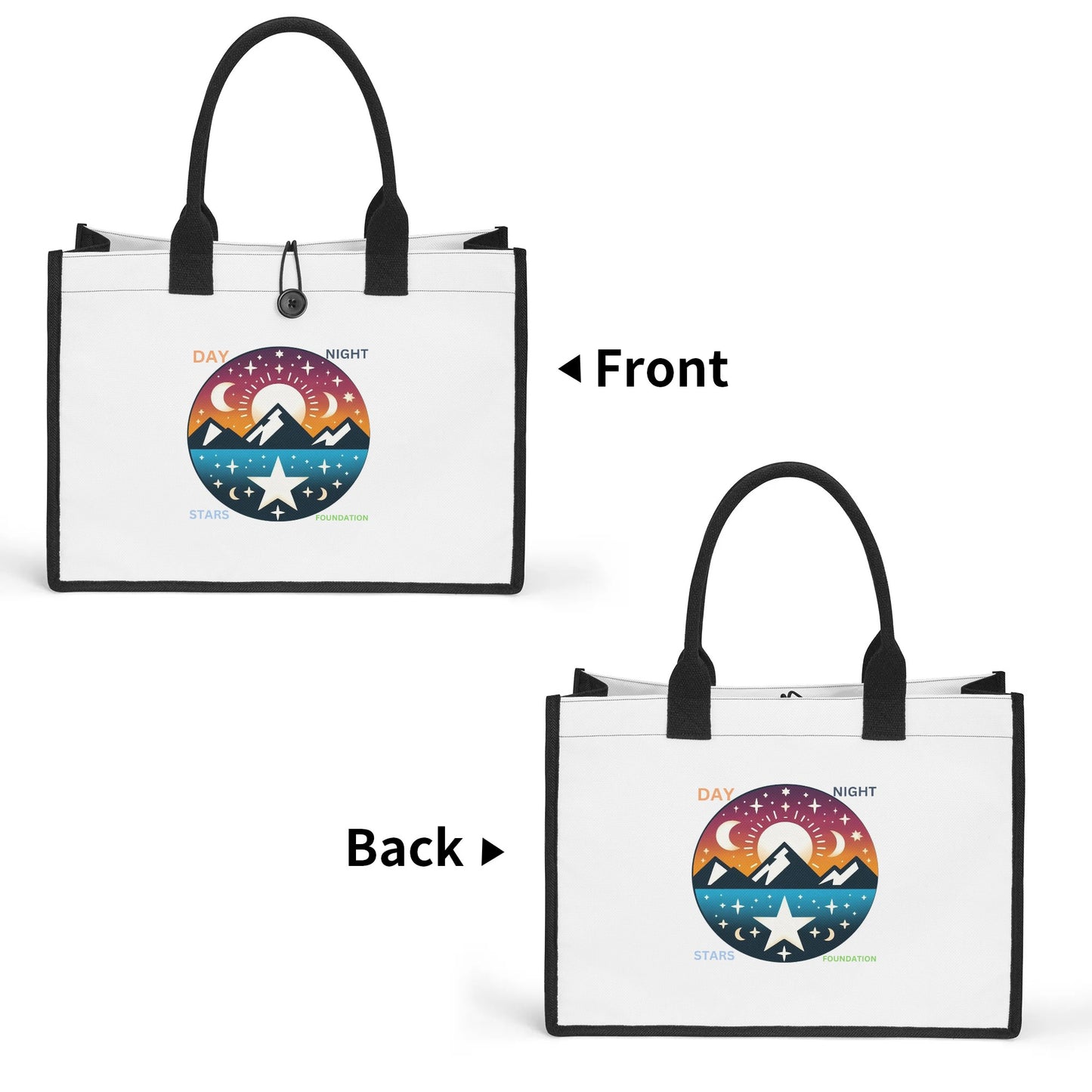 A standard All-Over Print Canvas Tote Bag（2 layers）
