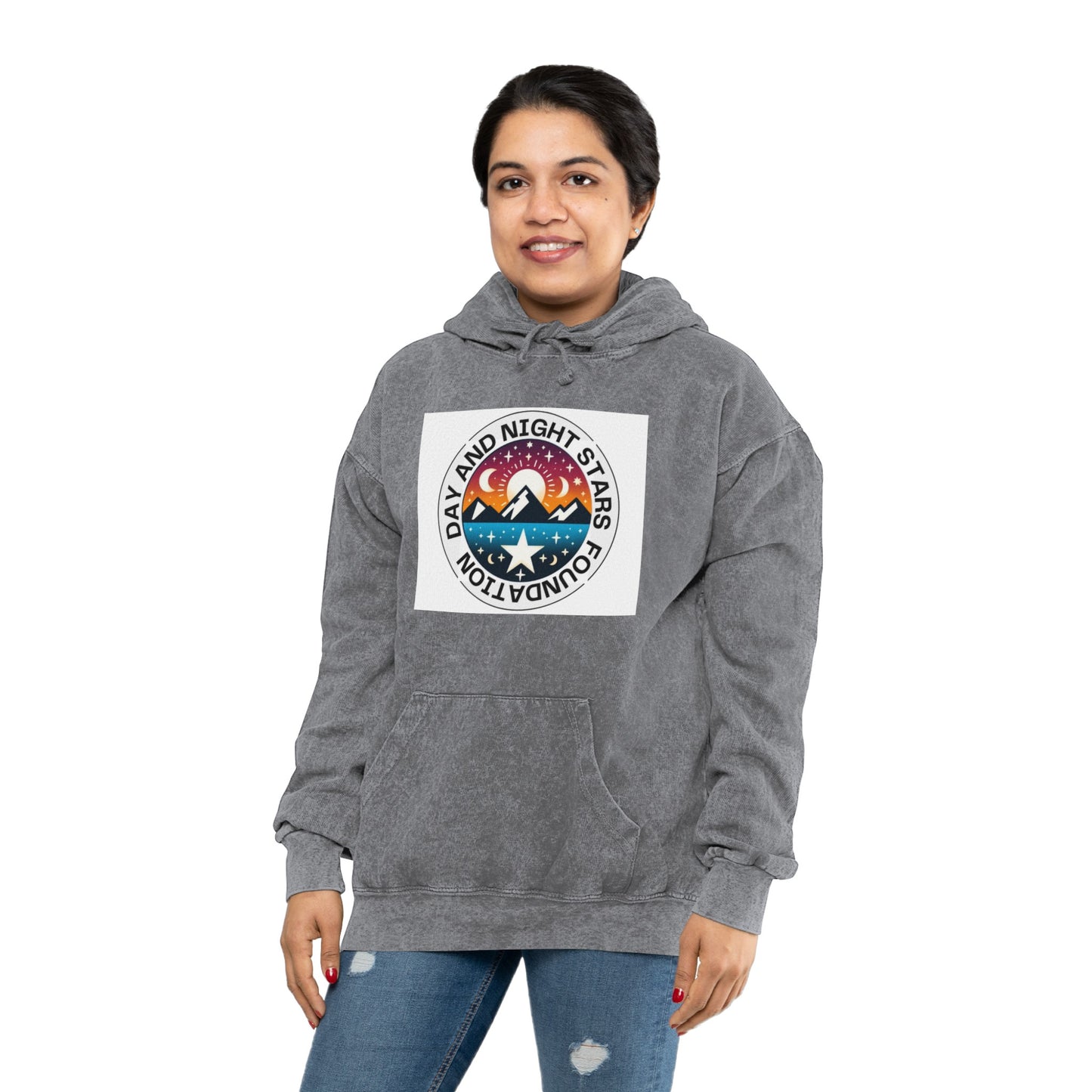 A unisex Mineral Wash Hoodie