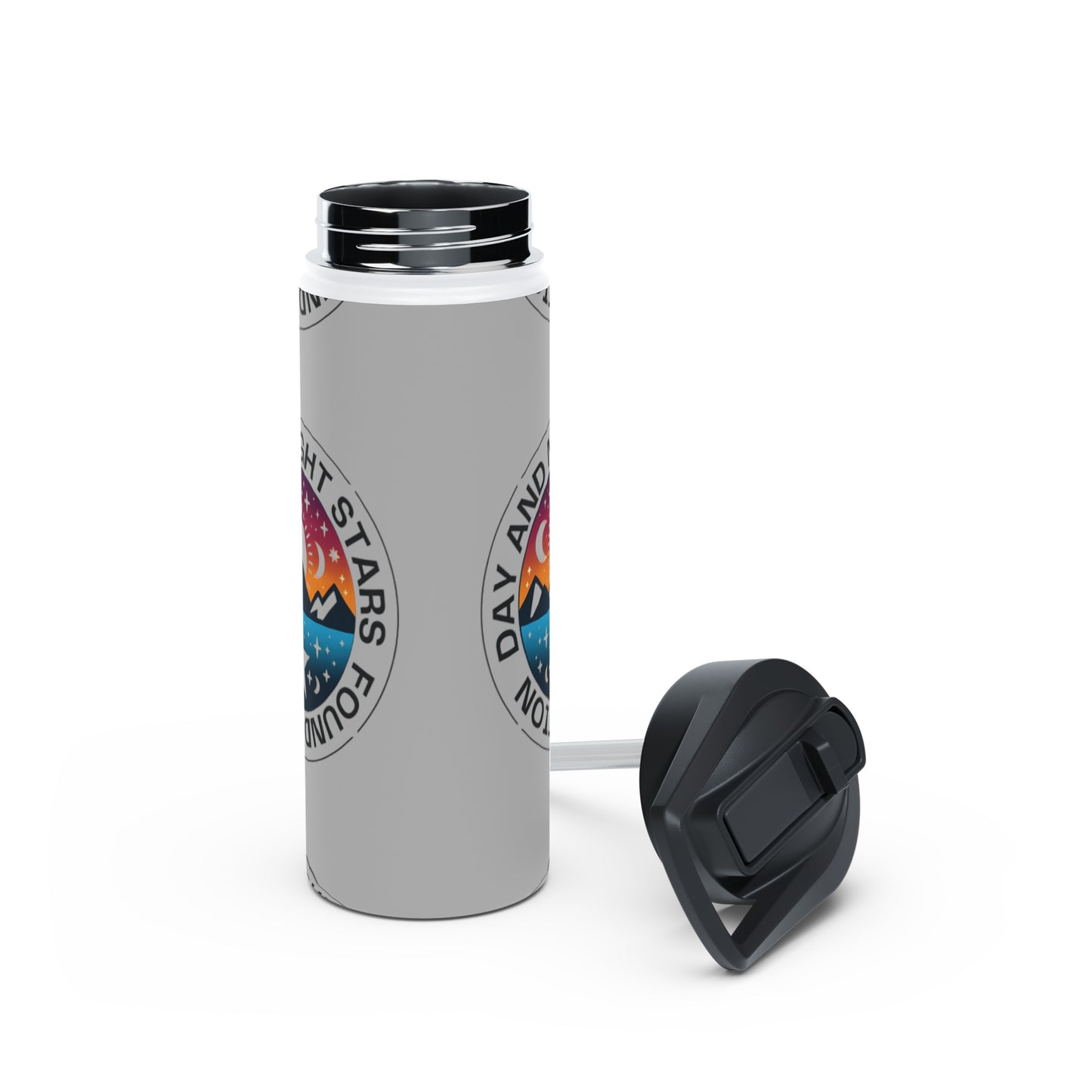 A Stainless-Steel Water Bottle, Standard Lid