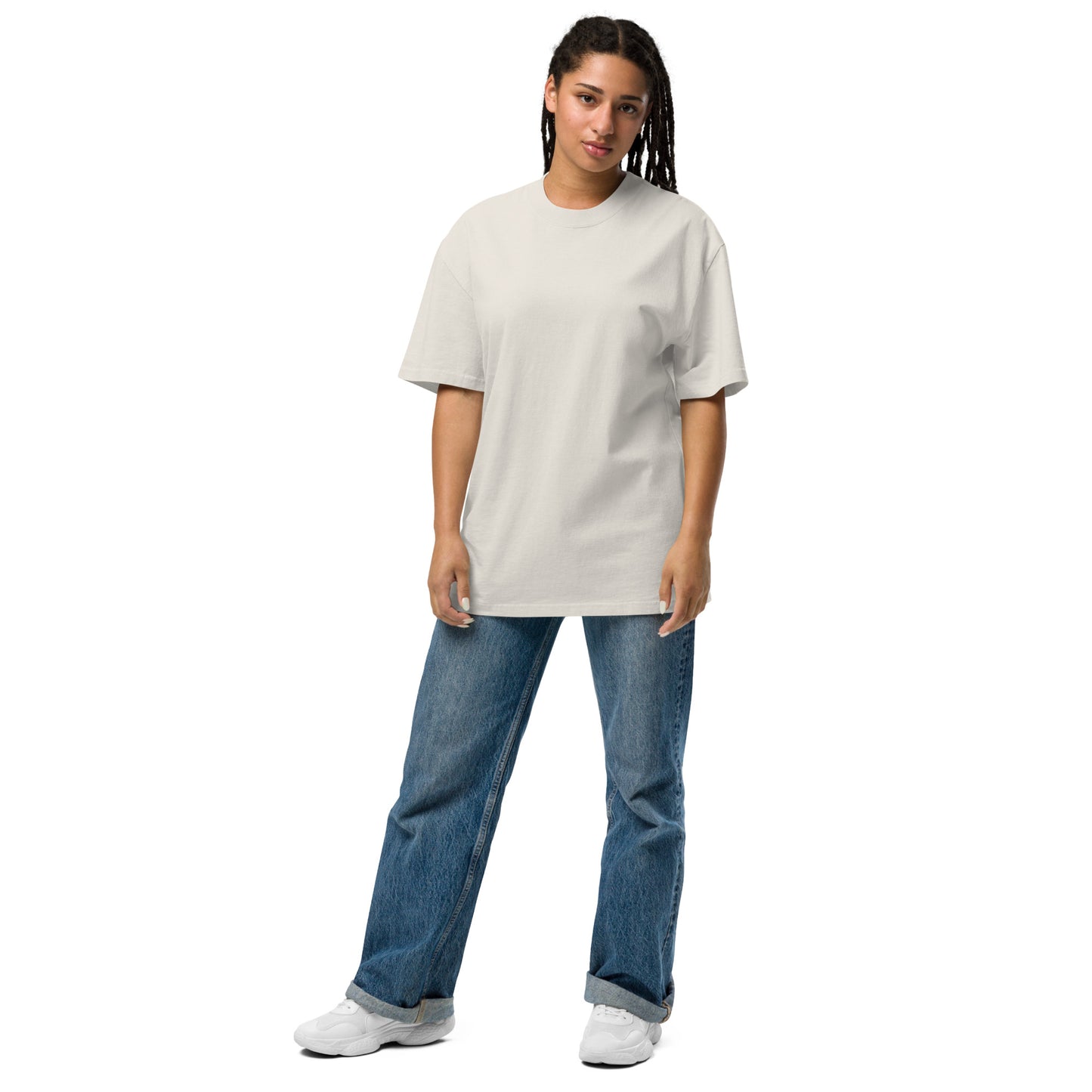 An oversized faded t-shirt