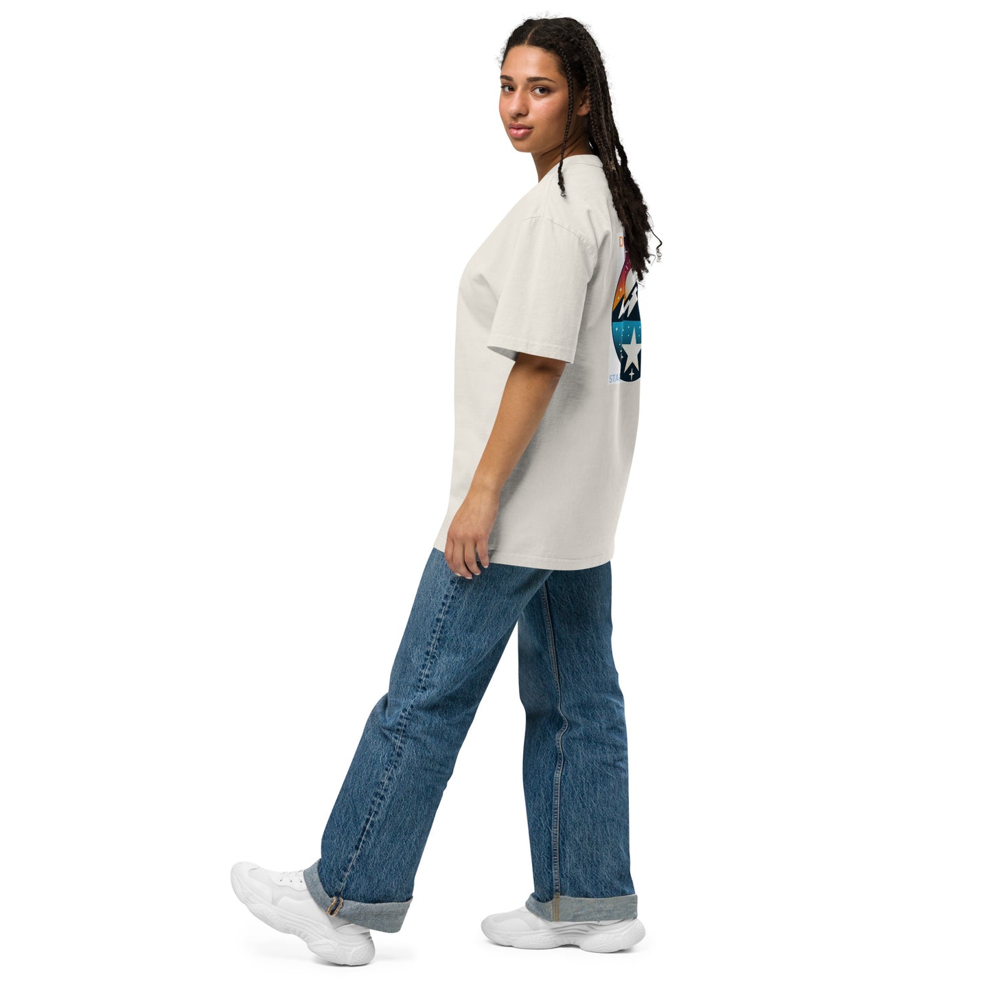 An oversized faded t-shirt